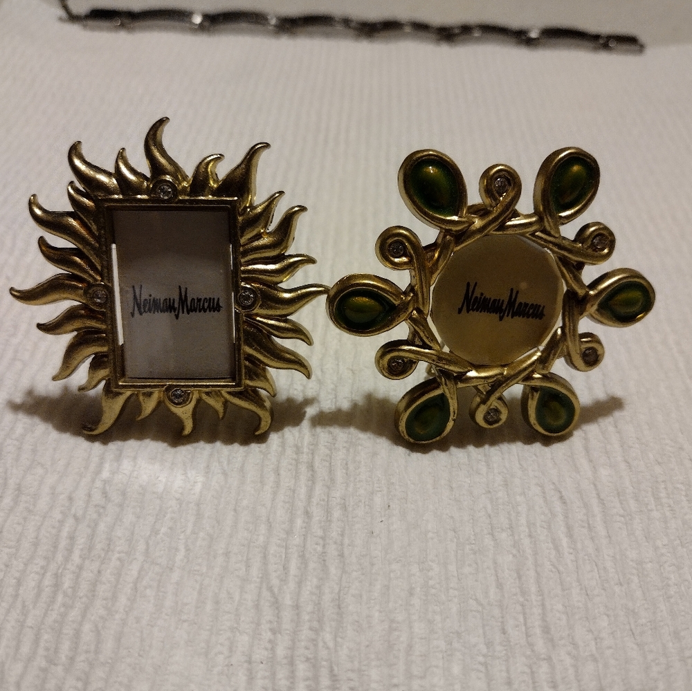 2 vintage Jay Strongwater ornate picture frames